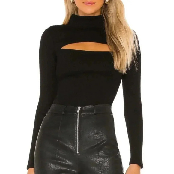 Revolve Superdown Black Tasha Cut Out Sweater, S - Picture 2 of 6